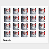 Zoete Kerstman Kerstmis Vierkante Sticker (Vel)