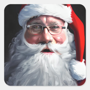 Zoete Kerstman Kerstmis Vierkante Sticker