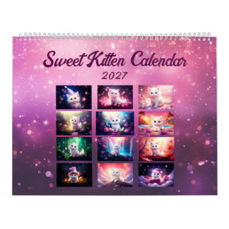 Zoete Kitten 2027 Jaar Magie Kalender