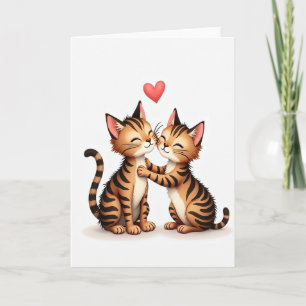 Zoete Kitten Moeder Liefde Kaart