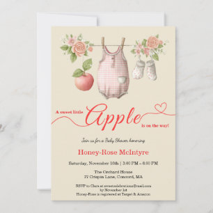 Zoete Kleine Appel Baby Shower Herfst Rustieke B Kaart