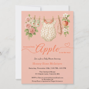 Zoete Kleine Appel Baby Shower Herfst Rustieke B Kaart