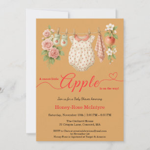 Zoete Kleine Appel Baby Shower Herfst Rustieke B Kaart