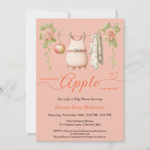 Zoete Kleine Appel Baby Shower Herfst Rustieke B Kaart