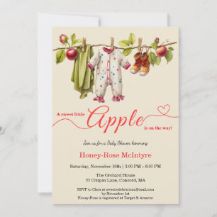 Zoete Kleine Appel Baby Shower Herfst Rustieke B Kaart