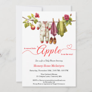 Zoete Kleine Appel Baby Shower Herfst Rustieke B Kaart