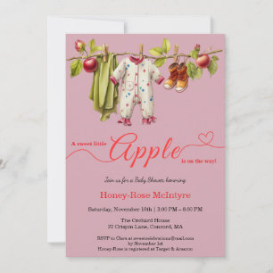 Zoete Kleine Appel Baby Shower Herfst Rustieke B Kaart