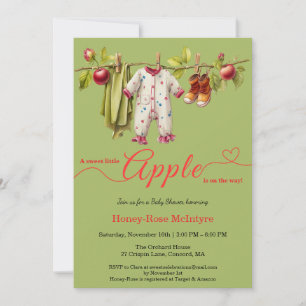 Zoete Kleine Appel Baby Shower Herfst Rustieke B Kaart