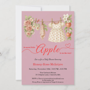Zoete Kleine Appel Baby Shower Herfst Rustieke B Kaart