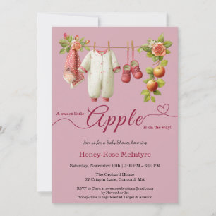 Zoete Kleine Appel Baby Shower Herfst Rustieke B Kaart