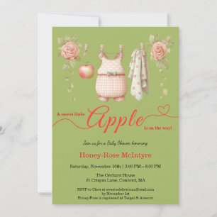Zoete Kleine Appel Baby Shower Herfst Rustieke B Kaart