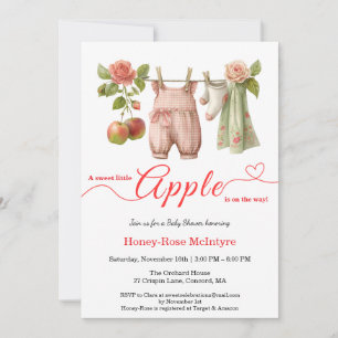 Zoete Kleine Appel Baby Shower Herfst Rustieke B Kaart