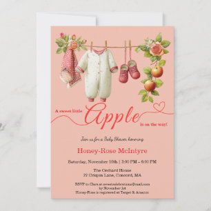 Zoete Kleine Appel Baby Shower Herfst Rustieke B Kaart