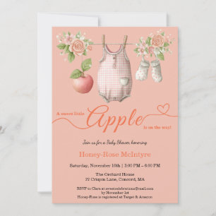 Zoete Kleine Appel Baby Shower Herfst Rustieke B Kaart
