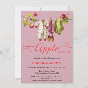 Zoete Kleine Appel Baby Shower Herfst Rustieke B Kaart