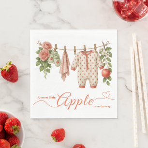 Zoete Kleine Appel Baby Shower Herfst Rustieke B Servet