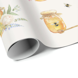 Zoete Kleine Bijenmoeder Baby Shower Cadeaupapier