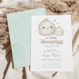 Zoete Kleine Dumpling Geslachtsneutrale Baby Showe Kaart