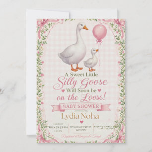 Zoete Kleine Dwaze Gans Baby Shower Uitnodiging