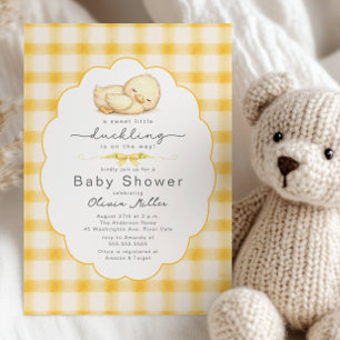 Zoete Kleine Eendje Baby Shower Uitnodiging