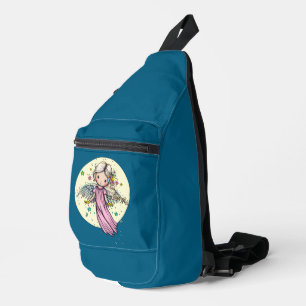 Zoete Kleine Engel Fee en Maan Sling Bag