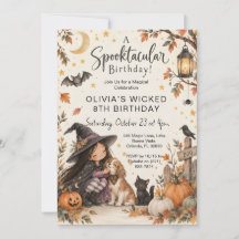 Zoete Kleine Heks Halloween Waterverf Verjaardag