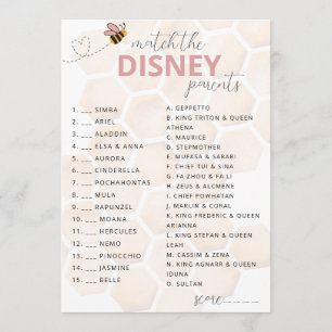 Zoete Kleine Honing Baby Shower Disney Ouder Spel Notitiekaartje