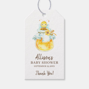 Zoete Kleine Honing Bij Baby Shower Favor Gift Tag Cadeaulabel