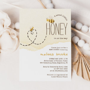 Zoete kleine honing onderweg   Baby shower van bij Kaart