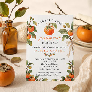 Zoete Kleine Kaki Herfst Baby Shower Kaart