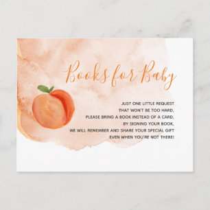Zoete kleine peach-boeken voor Baby Briefkaart