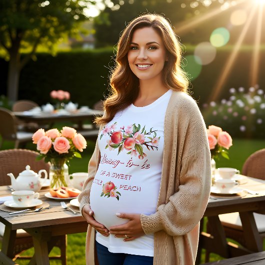 Zoete Kleine Perzik Mam T-shirt