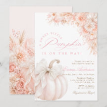 Zoete Kleine Pompoen Bloemenmeisje Baby Shower