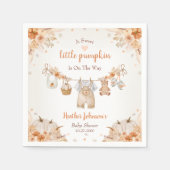 Zoete Kleine Pompoen Herfst Baby Shower Servet (Voorkant)
