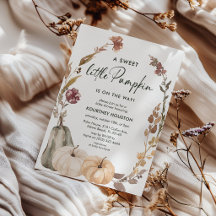 Zoete Kleine Pompoen Herfst Pompoen Baby Shower