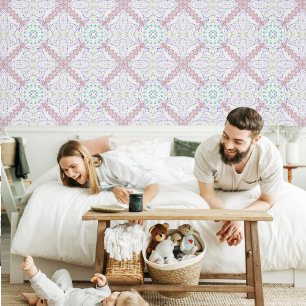 Zoete kleuren geometrisch patroon behang