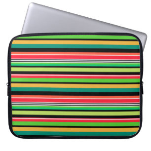 zoete kleurrijke strepen laptop sleeve