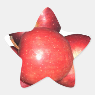 Zoete & Knapperige Rode Appels - Biologisch Fruit Ster Sticker
