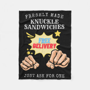 Zoete knokkelsandwiches - Boxing Fist Figh Fleece Deken