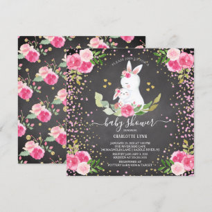 Zoete Konijn Baby Shower Kaart