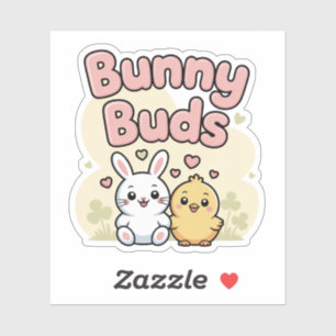 Zoete Konijn Knoppen Kawaii Dierensticker Sticker