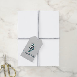 Zoete Koppel Initiaal & Namen Liefde Cadeaubordje Cadeaulabel