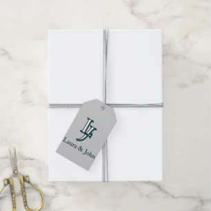 Zoete Koppel Initiaal & Namen Liefde Cadeaubordje Cadeaulabel