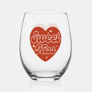 Zoete Kus Wijn Glas zonder Steel