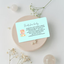Zoete Leeuwen Baby Shower Bijlagekaart