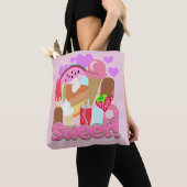Zoete leuke desserts tote bag (Dichtbij)