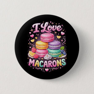 Zoete Liefde Macarons Ronde Button 5,7 Cm