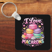 Zoete Liefde Macarons Sleutelhanger (Voorkant)