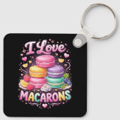 Zoete Liefde Macarons Sleutelhanger (Achterkant)