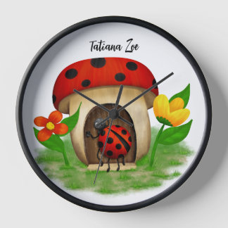 Zoete Lieveheersbeestje Vriend Muurklok